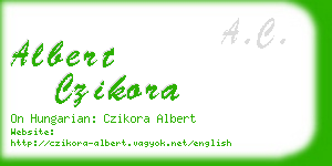 albert czikora business card
